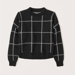 Abercrombie and Fitch Black Window Pane Sweater